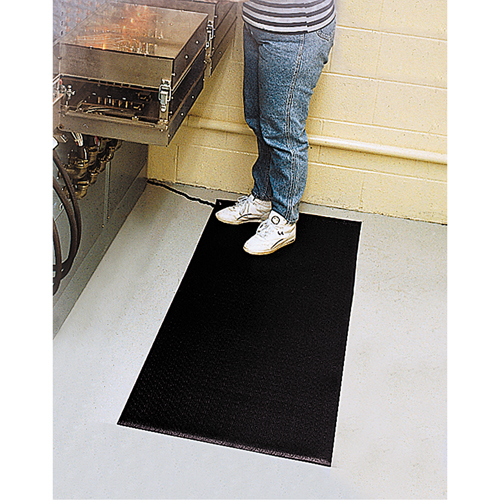 Tapis Comfort-King antistatique, 3' la x 60' lo x 3/8" &eacute;p, Rugueux, Gris Air Extreme Inc.