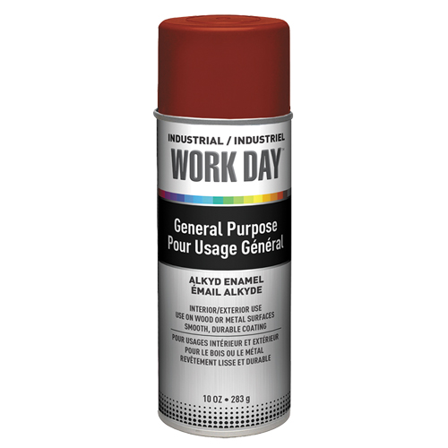 Peinture industrielle Work Day, Rouge, Tr&egrave;s mat, 10 oz, Canette a&eacute;rosol Air Extreme Inc.