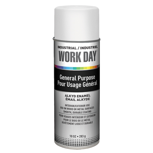 Peinture industrielle Work Day, Blanc, Tr&egrave;s mat, 10 oz, Canette a&eacute;rosol Air Extreme Inc.