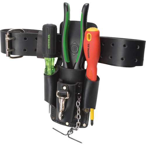 Tool Belt Pouch, Multiple Tool Holder, Leather, 4 Pockets Air Extreme Inc.