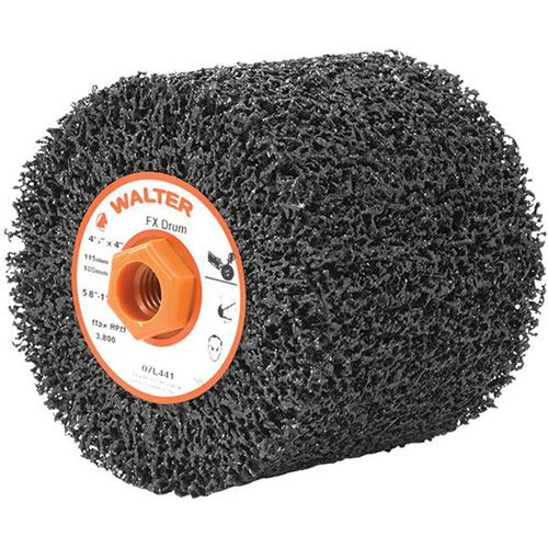 FX Reversible Drum, 4-1/2" Dia., 4" W, 5/8"-11 Arbor, Coarse Grit Air Extreme Inc.