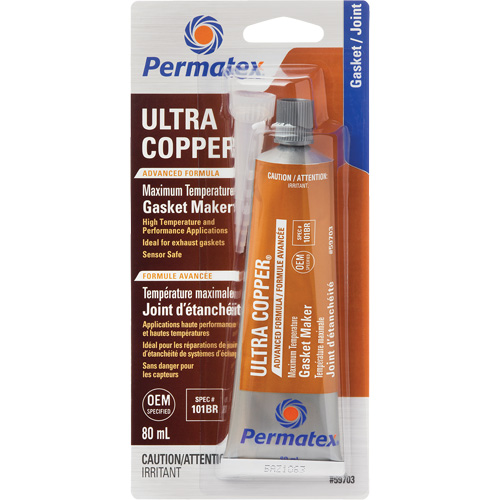 Ultra Copper&reg; Gasket Maker, 80 ml, Tube, Copper Air Extreme Inc.