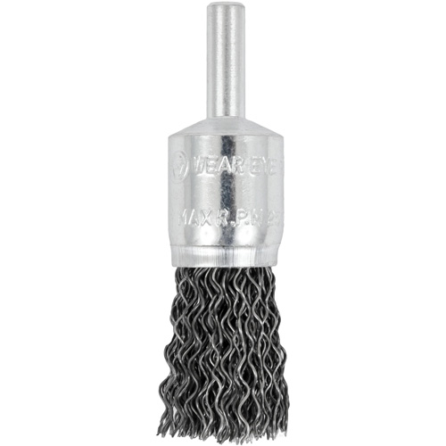 Brosse &agrave; fils cr&ecirc;p&eacute;s mont&eacute;e sur mandrin E050-20, 1/2", Fils 0,02", Tige 1/4" Air Extreme Inc.