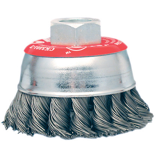 Brosse boisseau &agrave; fils li&eacute;s et nou&eacute;s &agrave; haute performance, 3" dia. x 10mm x 1,25" arbre Air Extreme Inc.