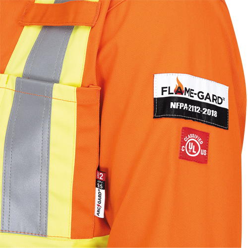 5555 High Visibility FR Rated & Arc Rated Safety Coveralls, Size 36, High Visibility Orange, 11 cal/cm² Air Extreme Inc.