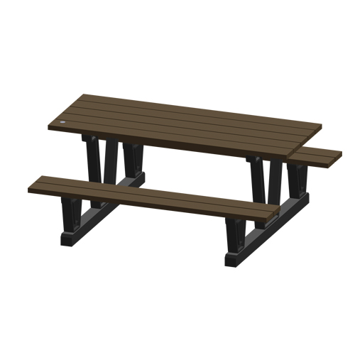 Tables de pique-nique d'ext&eacute;rieur en plastique recycl&eacute;, 72" lo x 60-5/16" la, Noyer Air Extreme Inc.