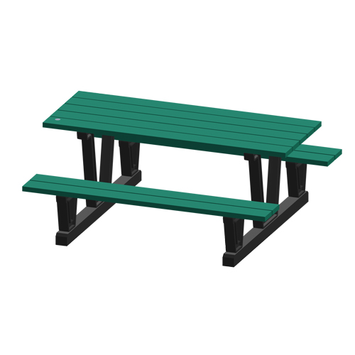 Tables de pique-nique d'ext&eacute;rieur en plastique recycl&eacute;, 72" lo x 60-5/16" la, Vert Air Extreme Inc.