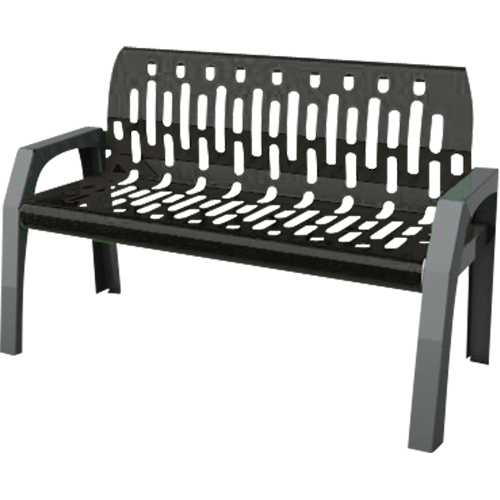 Stream Benches, Steel, 48" L x 25" W x 34" H, Black Air Extreme Inc.