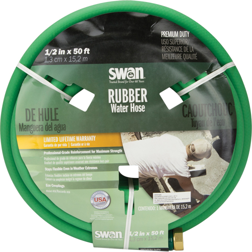 Boyau d'arrosage vert de qualit&eacute; professionnelle, Caoutchouc, 1/2" dia x 100' Air Extreme Inc.