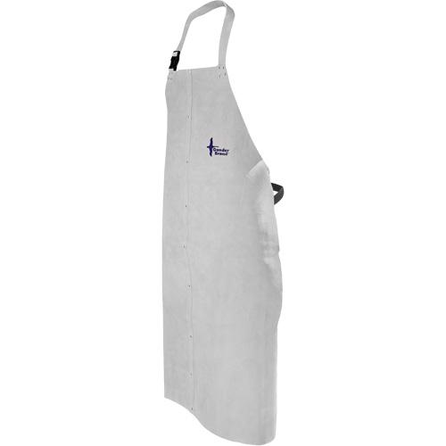 Leather Welding Apron, Bib, 52" L, Pearl Grey Air Extreme Inc.