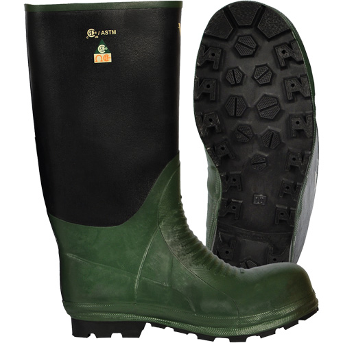Journeyman&reg; Boots, Rubber, Steel Toe, Size 8, Puncture Resistant Sole Air Extreme Inc.