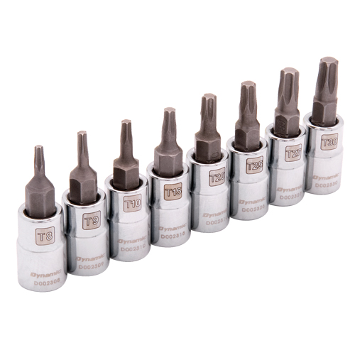Jeu de douilles standards Torx, Torx, Prise 1/4", 8 mrcx Air Extreme Inc.