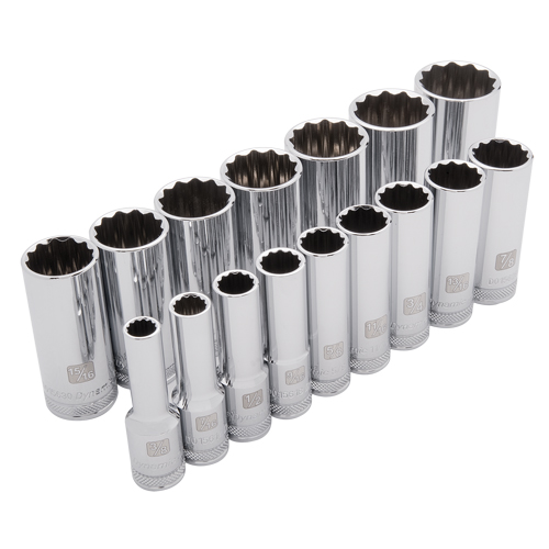Jeu de douilles SAE, 16 Mcx, Prise de 1/2", Profond Air Extreme Inc.