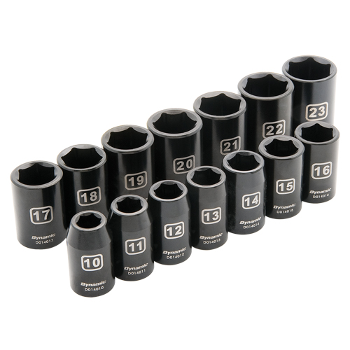 Jeu de douilles m&eacute;triques, 14 Mcx, Chocs, Prise de 1/2" Air Extreme Inc.