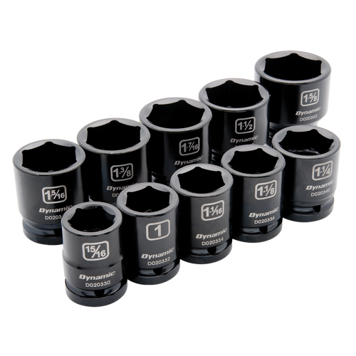 SAE Socket Set, 10 Pcs, Impact, 3/4" Drive Size Air Extreme Inc.