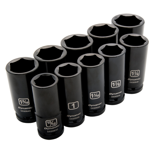 SAE Socket Set, 10 Pcs, Impact, 3/4" Drive Size, Deep Air Extreme Inc.