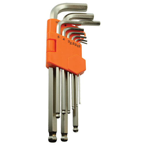 Ball End Hex Key Set, 9 Pcs., Metric Air Extreme Inc.