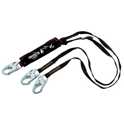 PRO Shock-Absorbing Lanyard, 4', Snap Hook Center, Snap Hook Leg Ends, Kevlar&reg; Air Extreme Inc.