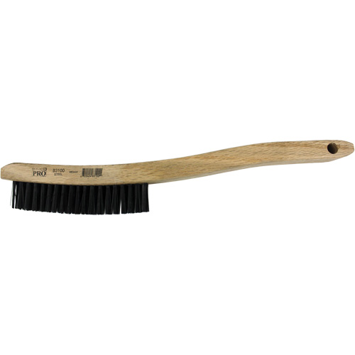 Economy Curved Handle Scratch Brush, Brass, 3 x 19 Wire Rows, 13-3/4" Long Air Extreme Inc.