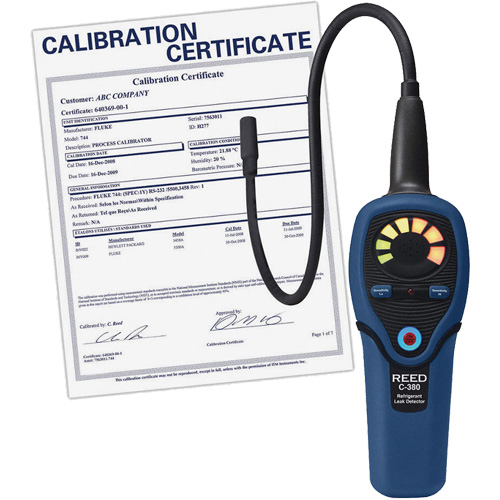 D&eacute;tecteur de fuites de r&eacute;frig&eacute;rant avec certificat de calibration Air Extreme Inc.