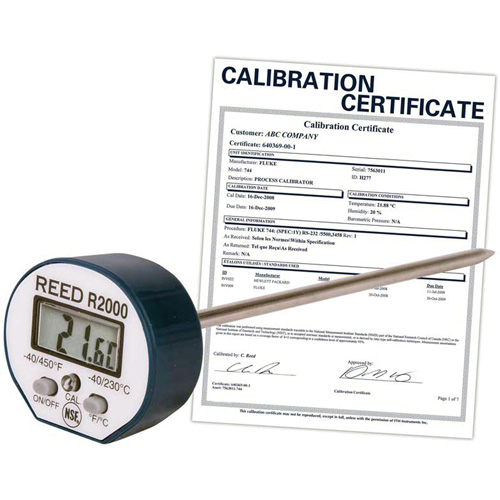 Thermometer with ISO Certificate, Contact, Digital, -40-450°F (-40-230°C) Air Extreme Inc.