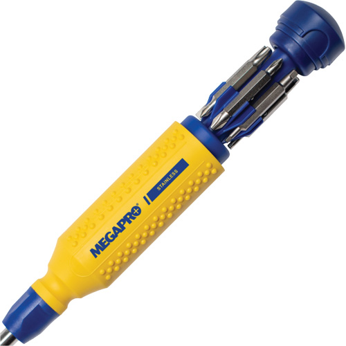 Original Stainless Steel 15-in-1 Multi-Bit Screwdriver, 8-37/50" L, Textured Handle Air Extreme Inc.