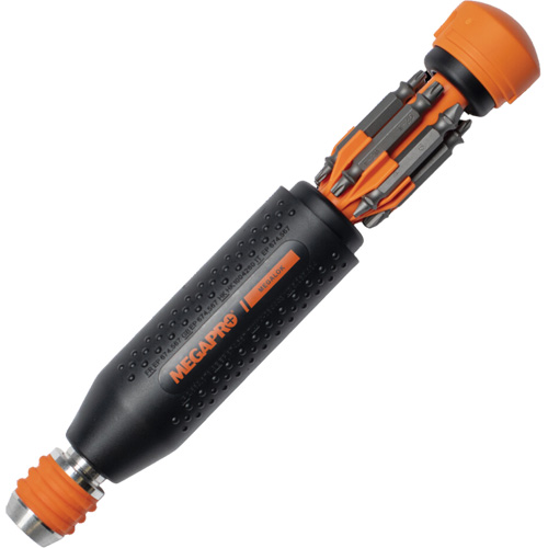Original MEGALOK 15-in-1 Multi-Bit Screwdriver, 6-3/10" L, Textured Handle Air Extreme Inc.