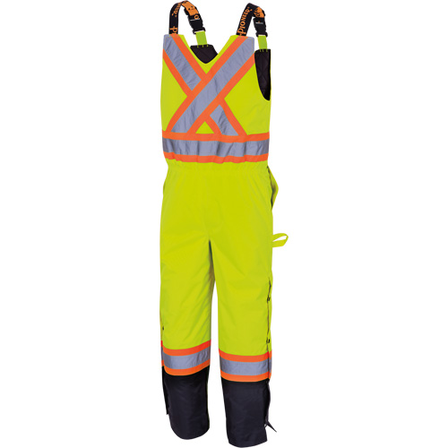5041BB Waterproof Quilted Bib Pants, Polyester, Large, High Visibility Lime-Yellow Air Extreme Inc.