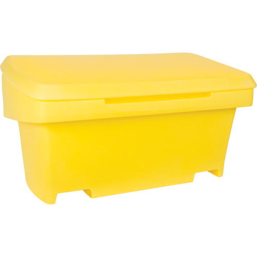 Heavy-Duty Outdoor Salt and Sand Storage Container, 24" x 48" x 24", 10 cu. Ft., Yellow Air Extreme Inc.