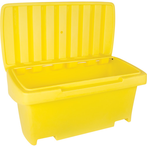 Heavy-Duty Outdoor Salt and Sand Storage Container, 24" x 48" x 24", 10 cu. Ft., Yellow Air Extreme Inc.