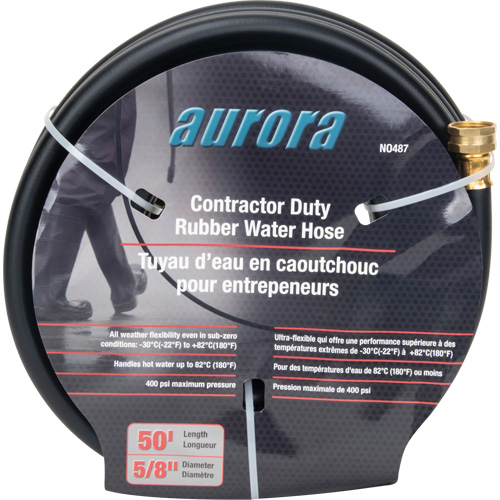 Tuyau en caoutchouc de calibre entrepreneur, Caoutchouc, 5/8" dia x 50' Air Extreme Inc.