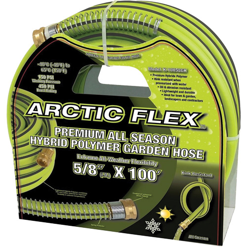 Premium Hybrid Polymer Garden Hose, PVC/Rubber, 5/8" dia. x 100' Air Extreme Inc.