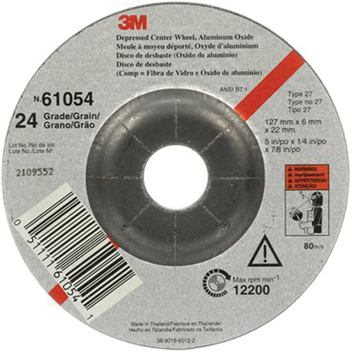 Depressed Centre Grinding Wheel, 5" x 27, Aluminum Oxide Air Extreme Inc.