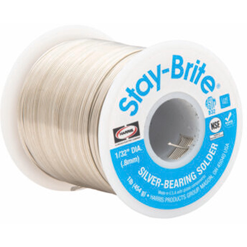 M&eacute;taux d'apport Stay-Brite, Sans plomb, 96 % d'&eacute;tain, 4 % d'argent, &acirc;me Plein, dia. 0,125" Air Extreme Inc.