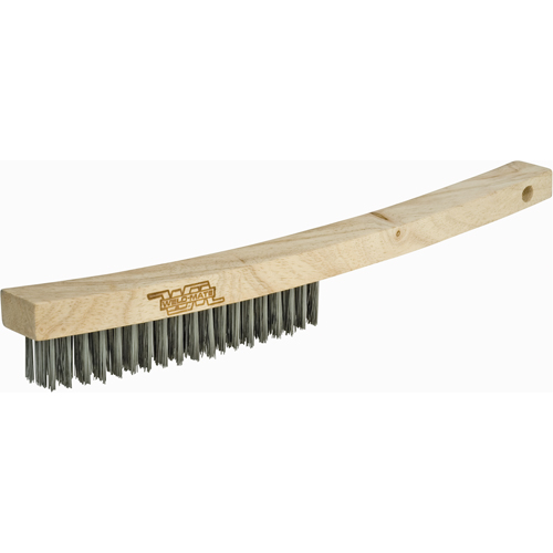 Brosse &agrave; r&eacute;curer industrielle &agrave; manche long, Acier inoxydable, 3 x 19 rangs de fils, Longueur 13-3/4" Air Extreme Inc.