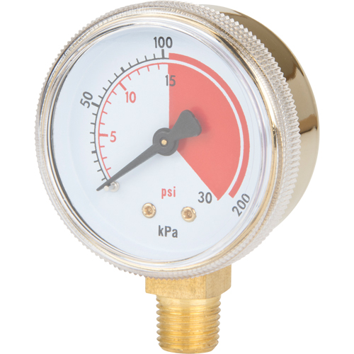 Manom&egrave;tres en laiton,  2", 30 psi, Fixation inf&eacute;rieure, Analogique Air Extreme Inc.