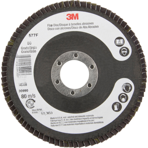 Flap Wheels - 577F Flap Discs, 4-1/2" x 7/8", Type 29, 80 Grit, Zirconium Air Extreme Inc.