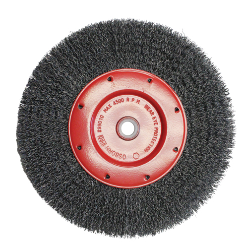 Brosses &eacute;conomiques &agrave; fils cr&ecirc;p&eacute;s - Face &eacute;troite, 6" dia., Fils 0.014, Arbre 2" Air Extreme Inc.