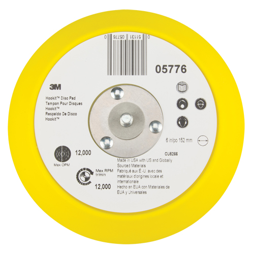 Hookit Disc Pad, 6" Dia. Air Extreme Inc.