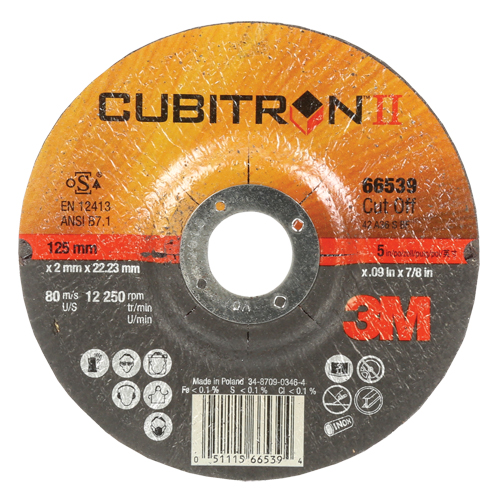 Cut-Off Wheels - CubitronII, 5" x 0.09", 7/8" Arbor, Type 1/27, Ceramic, 12250 RPM Air Extreme Inc.