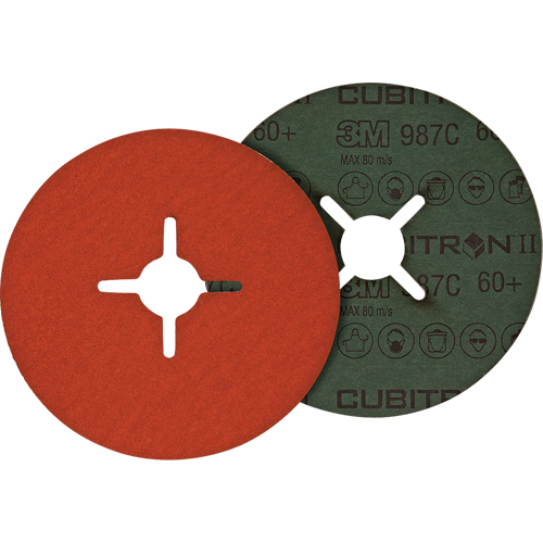 Cubitron II Fibre Discs - 987C, Ceramic Grain, 80+, 7" Dia x 7/8" Arbor Air Extreme Inc.