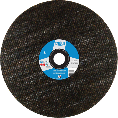 Chop Saw Wheel, 14" x 3/32", 1" Arbor, Type 1, Aluminum Oxide, 4400 RPM Air Extreme Inc.