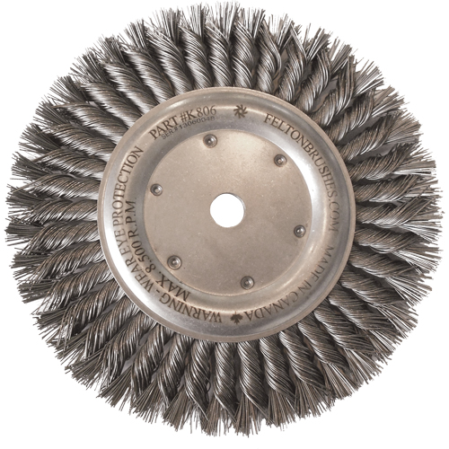 Brosses m&eacute;talliques &agrave; touret, Dia. 8", Fils 0,014", Arbre 5/8"-11, Acier Air Extreme Inc.
