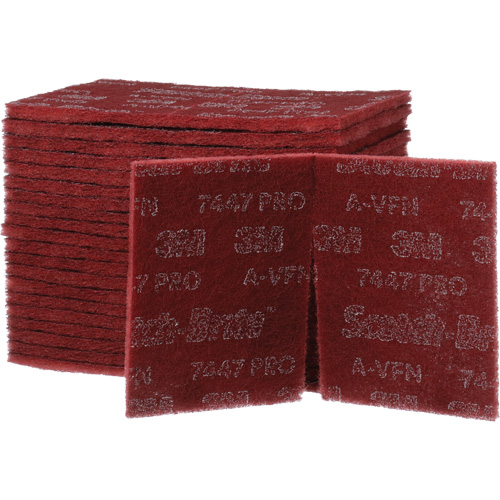 Tampons manuels Scotch-Brite 7447, Oxyde d'aluminium, 9" x 6", Grain Tr&egrave;s fin Air Extreme Inc.