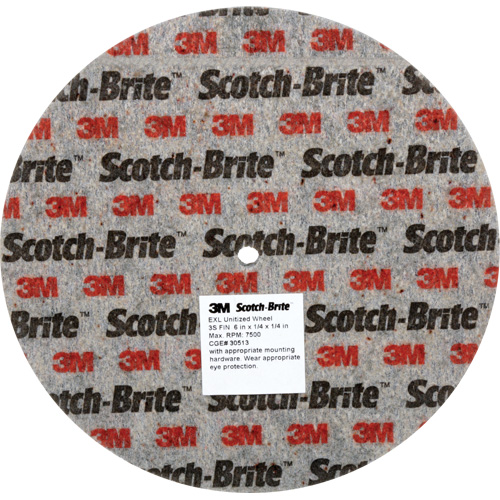 Scotch-Brite EXL Unitized Wheel, 6" x 1/4", 1/4" Arbor, Fine Grit, Silicon Carbide Air Extreme Inc.