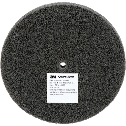 Meule unitaris&eacute;e EXL Scotch-Brite, 5" x 1/2", Arbre de 1/4", Grain de Fin, Carbure de silicium Air Extreme Inc.