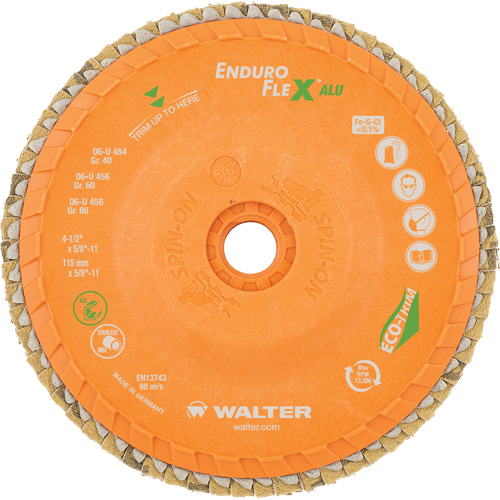 Disque &agrave; lamelles vissable Enduro-Flex Alu, 4-1/2" x 5/8"-11, Type 27, Grain 40, Alumine de zirconium Air Extreme Inc.