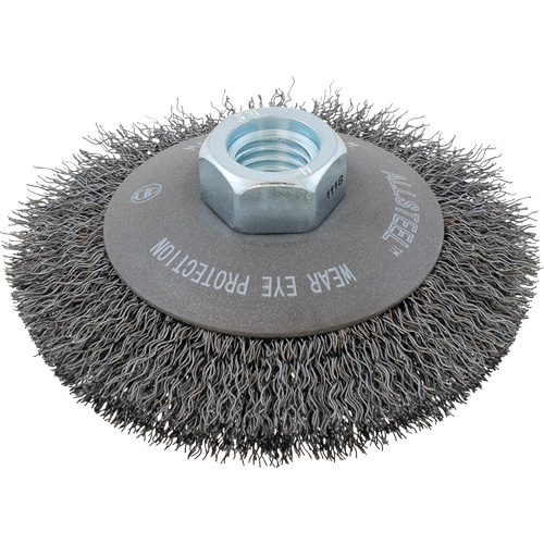 Brosse &agrave; fils torsad&eacute;s AllSteel, 5" dia., Fils 0,0118", Arbre 5/8"-11 Air Extreme Inc.
