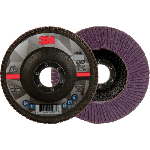 Disque &agrave; lamelles &agrave; changement rapide 769F, 4-1/2" x 7/8", Type 27, Grain 80+, C&eacute;ramique Air Extreme Inc.