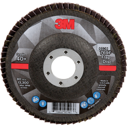 Disque &agrave; lamelles &agrave; changement rapide 769F, 4-1/2" x 7/8", Type 27, Grain 40+, C&eacute;ramique Air Extreme Inc.